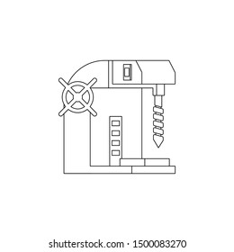 drilling machine production icon. Element of production for mobile concept and web apps icon. Outline, thin line icon for website design and development, app development
