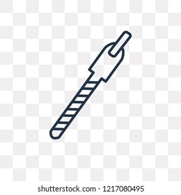 Drilling machine vector outline icon isolated on transparent background, high quality linear Drilling machine transparency concept can be used web and mobile