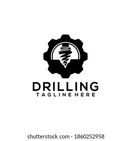 Drilling Mining Bore Business Company Logo Template Vector