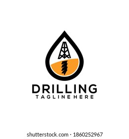 Drilling Mining Bore Business Company Logo Template Vector