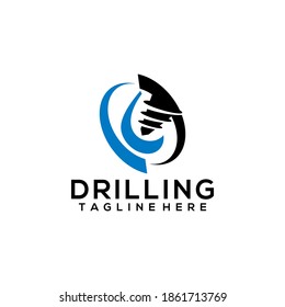 Drilling Mining Bore Business Company Logo Template Vector