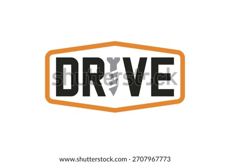 Drilling Mining Bore Construction Business Company Badge Logo Template 