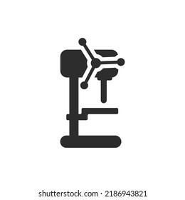 Drilling production machine icon. Monochrome black and white symbol. Vector illustration