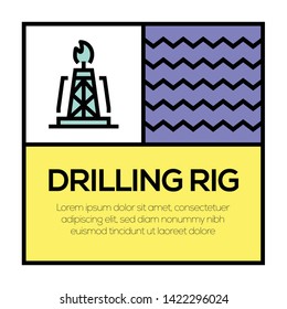 DRILLING RIG AND ILLUSTRATION ICON CONCEPT