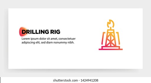 DRILLING RIG AND ILLUSTRATION ICON CONCEPT