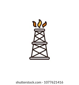 drilling rig vector icon