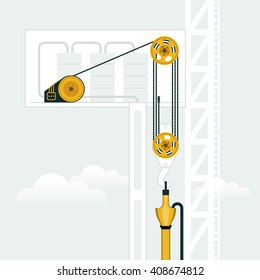 Drilling rig's elevator infographics