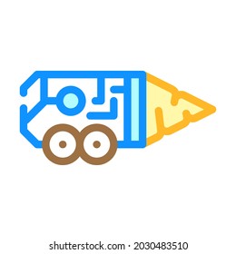 drilling robot color icon vector. drilling robot sign. isolated symbol illustration