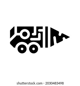 drilling robot glyph icon vector. drilling robot sign. isolated contour symbol black illustration