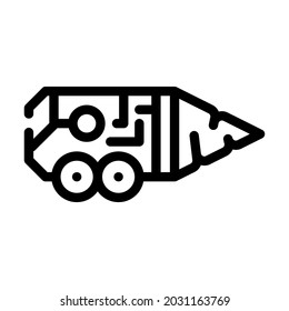 drilling robot line icon vector. drilling robot sign. isolated contour symbol black illustration