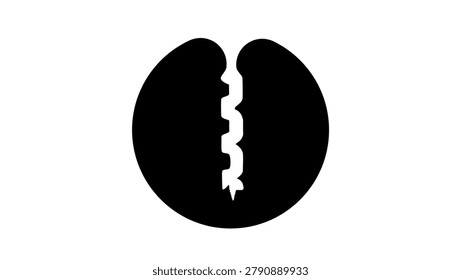 Drilling Service symbol, black isolated vector silhouette