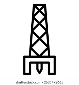 Elemento de icono de torre de perforación para diseño