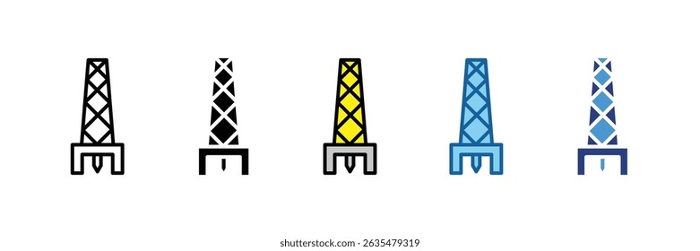 Drilling Tower Icon Element For Design