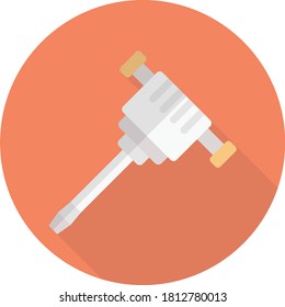 drilling vector flat color icon 