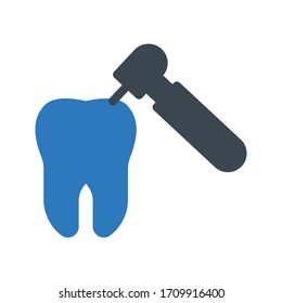 drilling vector glyph color icon 
