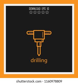 drilling vector icon