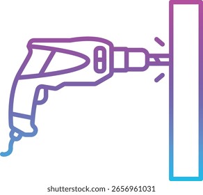 Icono de Vector de perforación. Se puede utilizar para aplicaciones de impresión, móviles y de Web.