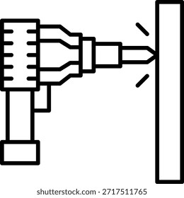 Icono de Vector de perforación. Se puede utilizar para aplicaciones de impresión, móviles y de Web.