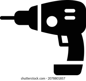 drilling vector illustration isolated on a transparent background . glyph vector icons for concept or web graphics.