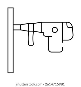 drilling wall line icon vector. drilling wall sign. isolated contour symbol black illustration
