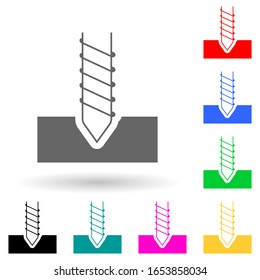 Drillingr multi color style icon. Simple glyph, flat vector of Oil icons for ui and ux, website or mobile application