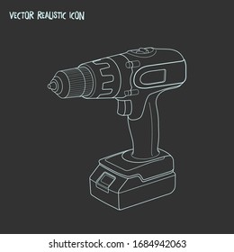 Drills icon line element. Vector illustration of drills icon line isolated on clean background for your web mobile app logo design.
