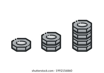 Drills icons for screws and tools