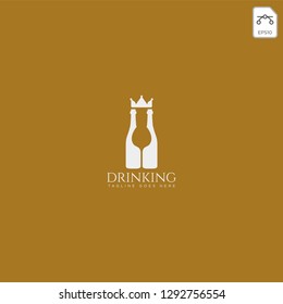 dring king, royal, crown logo template vector illustration