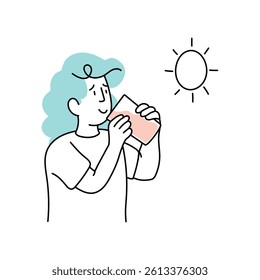 Dring water  Vector style illustration.
