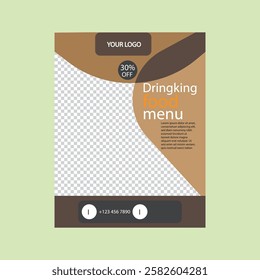 Dringing food flyer design here
