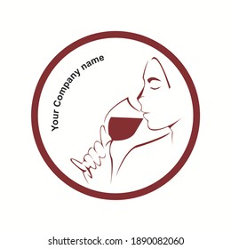 Dringking red wine logo Maroon is a color that is liked by people who are generous and easy to like. The color mostly liked by women which means kindness, love and affection.