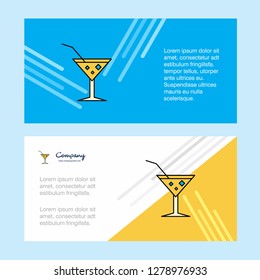 Drink abstract corporate business banner template, horizontal advertising business banner.