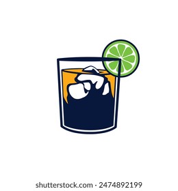 estilo moderno del logotipo abstracto de la bebida