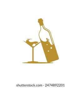 drink abstract logo modern style