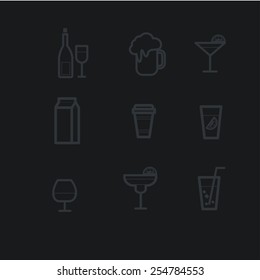 Drink alcohol beverage icons
