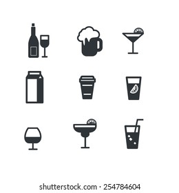 Drink alcohol beverage icons