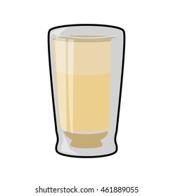 Drink and alcohol concept represented by cocktail shot icon. Isolated and flat illustration