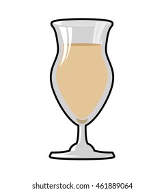 Drink and alcohol concept represented by cocktail glass icon. Isolated and flat illustration