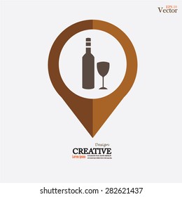 Drink alcohol.drink.vector illustration.