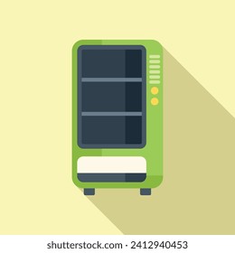 Drink apparatus icon flat vector. Street selling snack. Modern selling