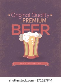 Drink Bar Flyer Poster - Optional Party, Events, Advertising, Announcement Vector Retro Template