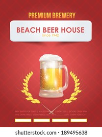 Drink Bar Flyer Poster - Optional Party, Events, Advertising, Announcement Vector Template