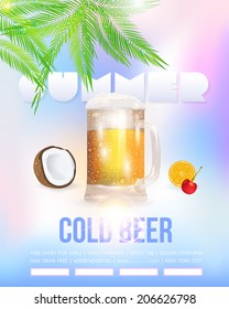 Drink Bar Flyer Poster - Optional Party, Events, Advertising, Announcement Vector Template