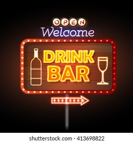 Drink bar Neon sign 