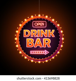 Drink Bar Neon Sign 