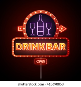 Drink bar Neon sign 