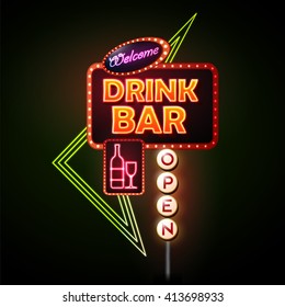 Drink Bar Neon Sign 