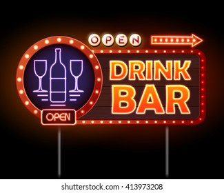 Drink bar Neon sign 