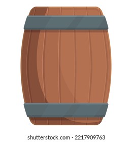 Drink barrel icon cartoon vector. Wine cellar. Winery bar
