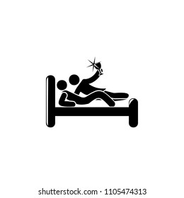 to drink in bed illustration. Element of party icon for mobile concept and web apps. Detailed to drink in bed illustration can be used for web and mobile on white background